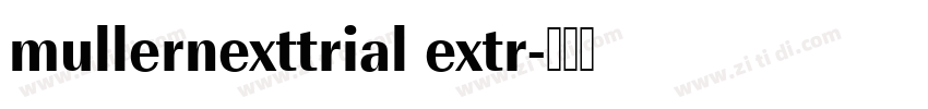 mullernexttrial extr字体转换